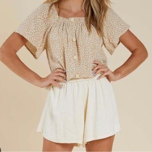 NWT Rilee + Cru Leah Top in Marigold Womens size M